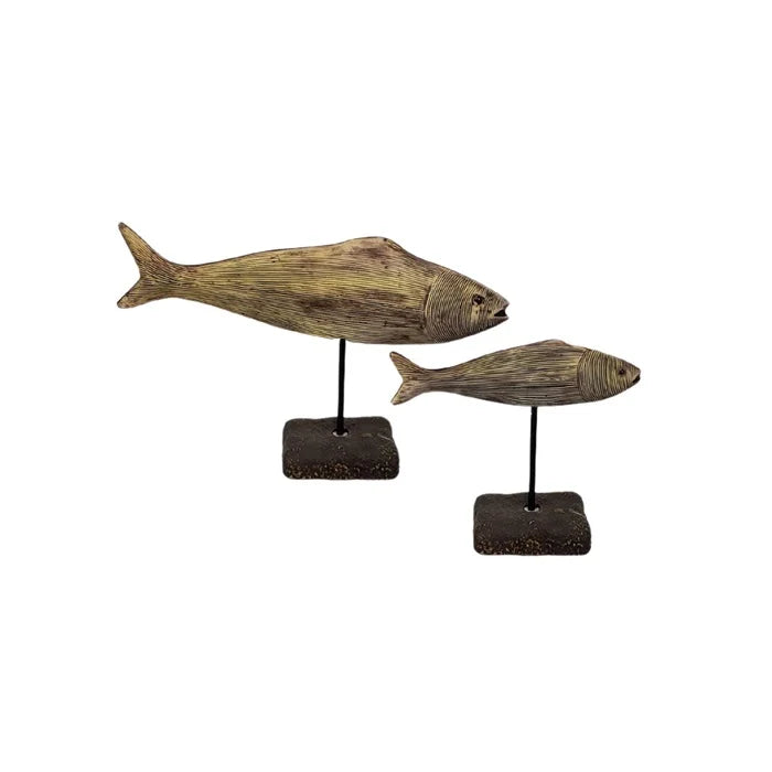 DECORATION STANDING FISH SET OF 2