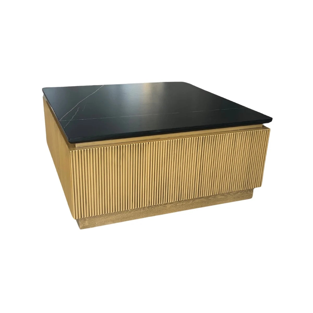 SALONTAFEL LOQUM 100X100 BLACK CERAMIC TOP