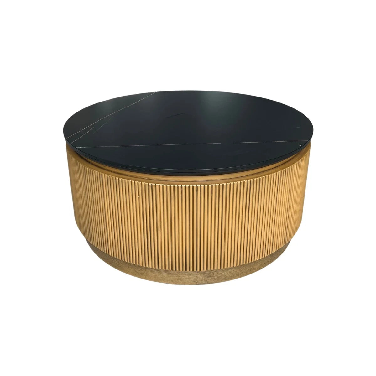 SALONTAFEL LOQUM 100Ø BLACK CERAMIC TOP