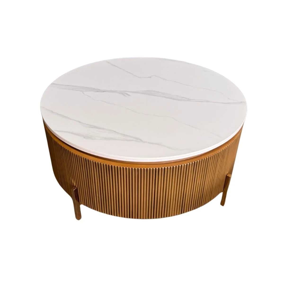 SALONTAFEL LOQUM 100Ø WHITE CERAMIC TOP