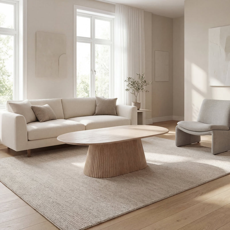 SALONTAFEL KIMBERLY FLINTSTONE OVAL - Wow Home 130X70X45