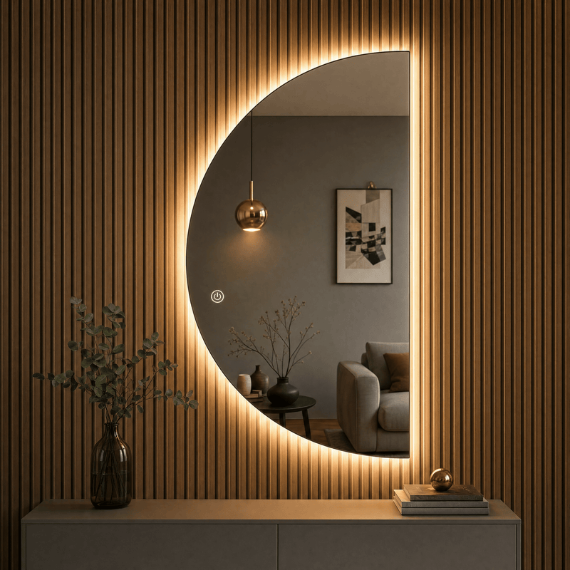 Spiegel met verlichting half - Wow Home 160X100cm