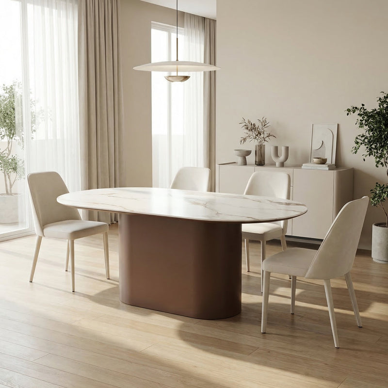 Isabella Brown Eettafel ovaal - Wow Home 180x100x77