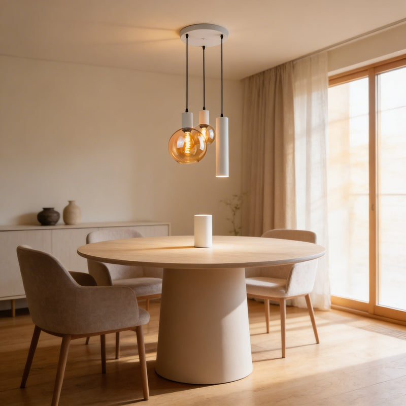 Isabella White plafond lamp rond - Wow Home 25Ø