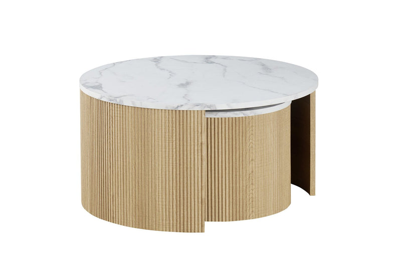 SALONTAFEL ROWAN ROND - Wow Home Beige 80Ø & 50Ø