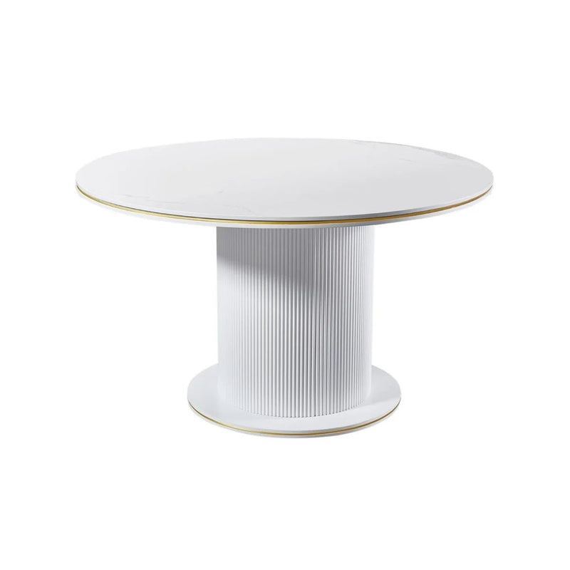 EETTAFEL AQUA WHITE CERAMIC - Wow Home Goud 130Ø