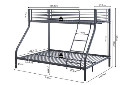 Etagenbett Trio Metall 140/90x200