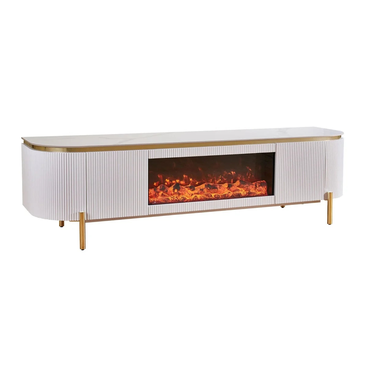 TV KAST AQUA MET SFEERHAARD 200X50X55 WHITE CERAMIC