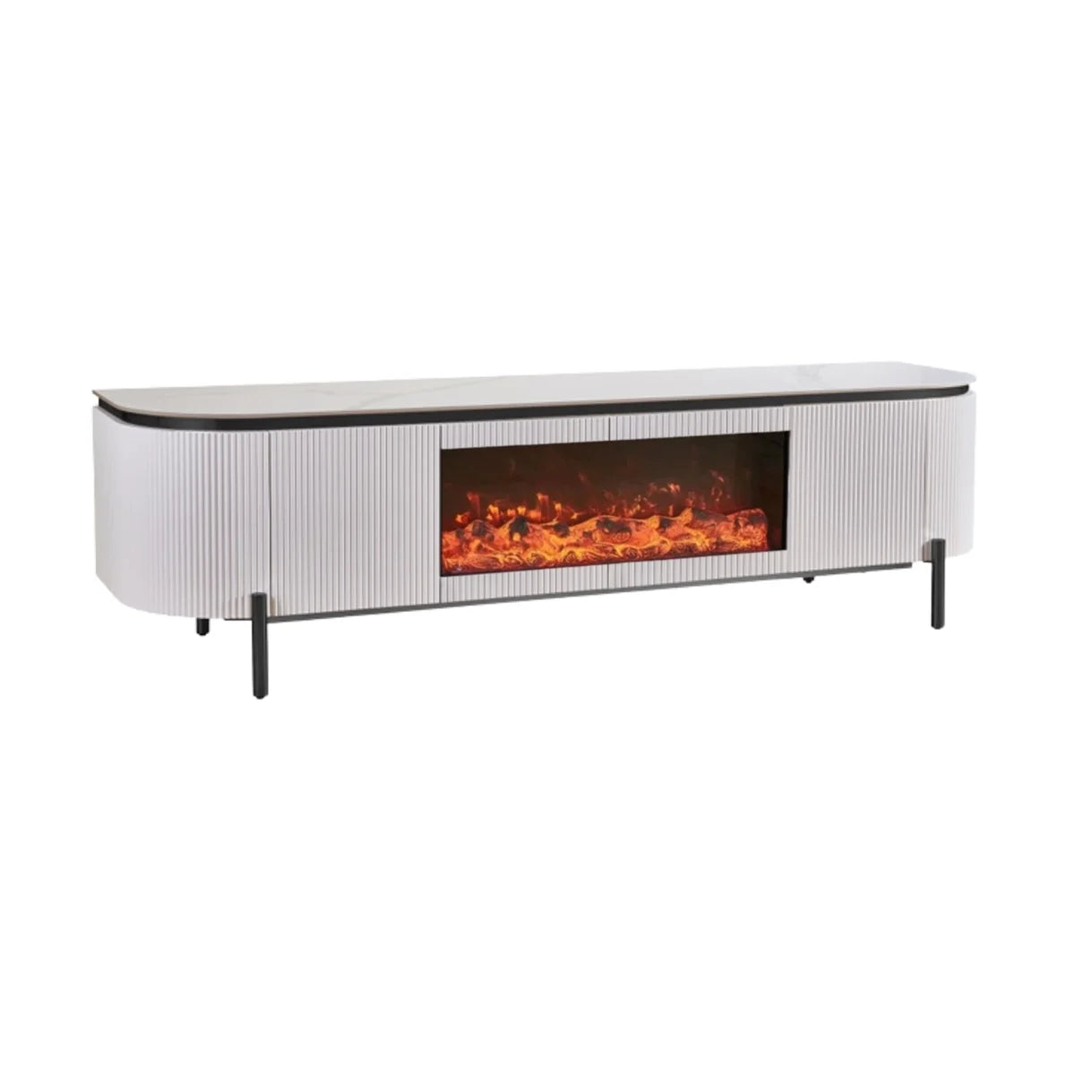 TV KAST AQUA MET SFEERHAARD 200X50X55 WHITE CERAMIC