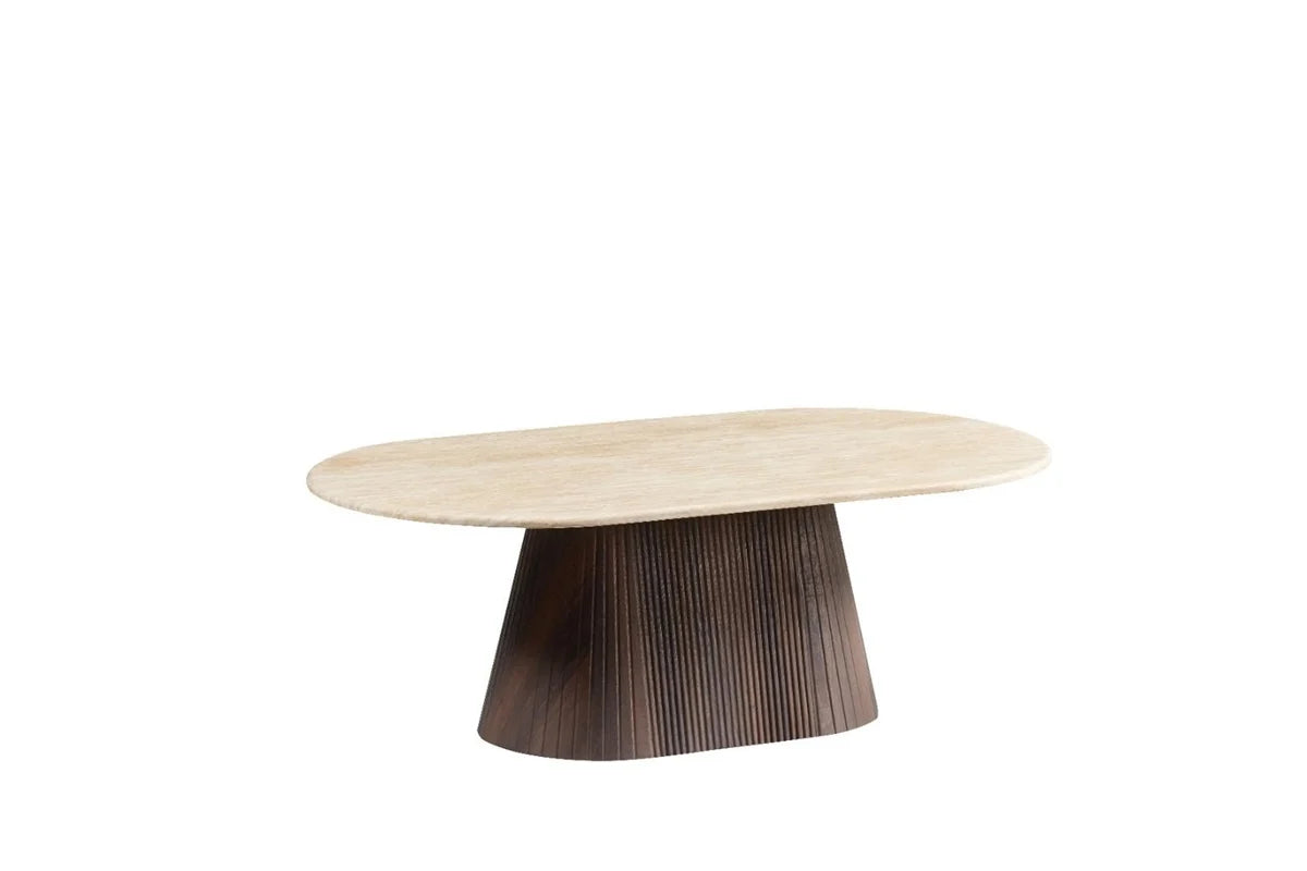 KIMBERLY BRAUN OVAL 130X70X45 FLINTSTONE MARMORPLATTE