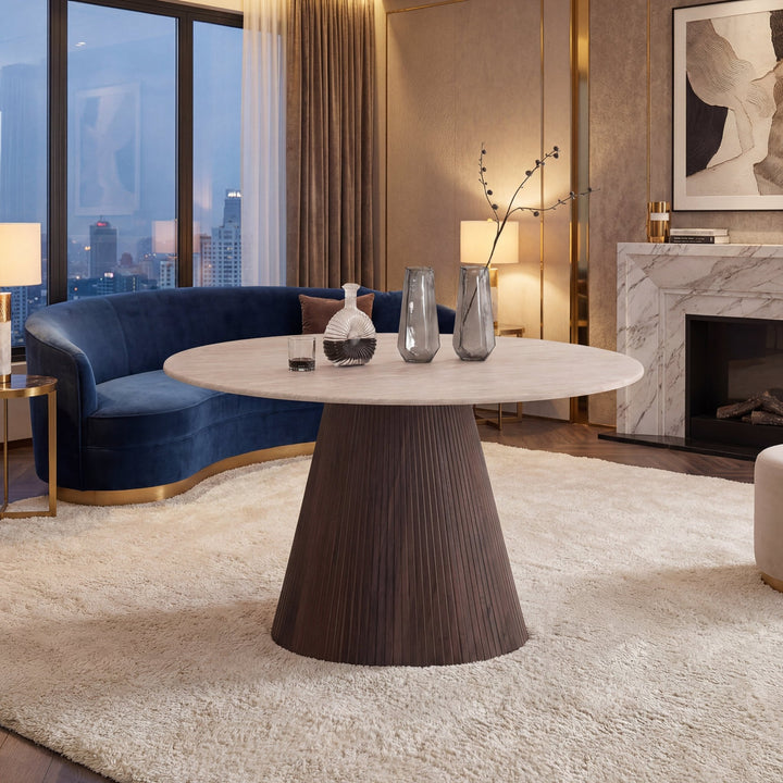 Kimberly Brown Eettafel - Wow Home 130 DIA Rond