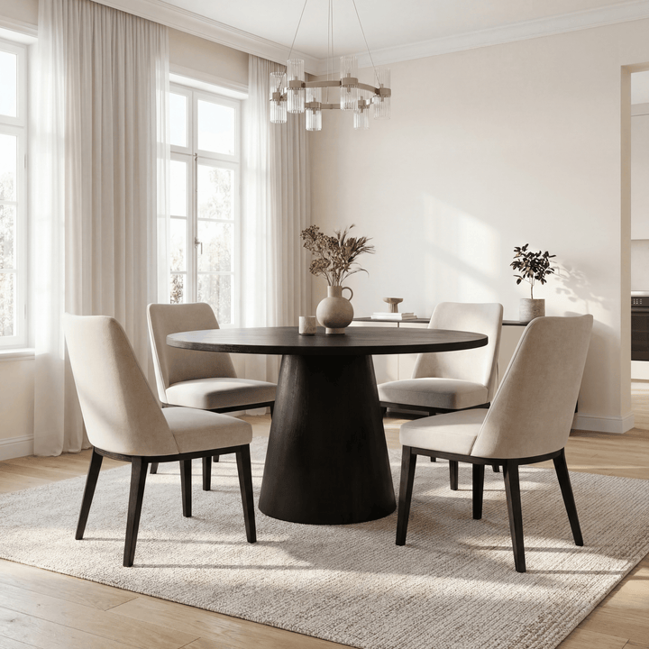 TAFEL TOMMY 130Ø - Wow Home 130 DIA Rond Zwart