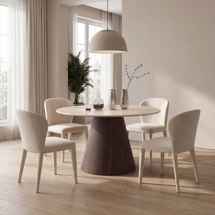Kimberly Brown Eettafel - Wow Home 130 DIA Rond