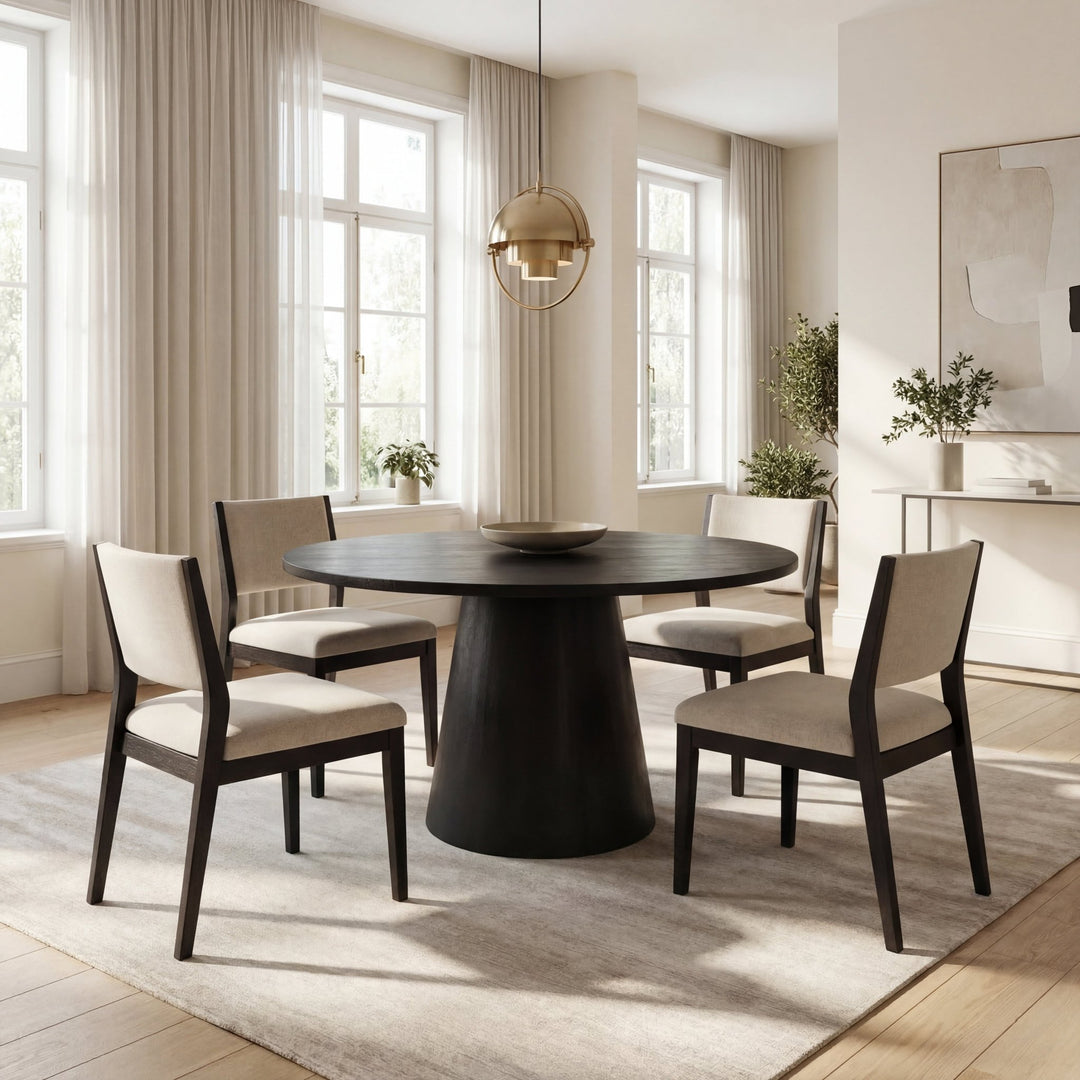 TAFEL TOMMY 130Ø - Wow Home 130 DIA Rond Zwart