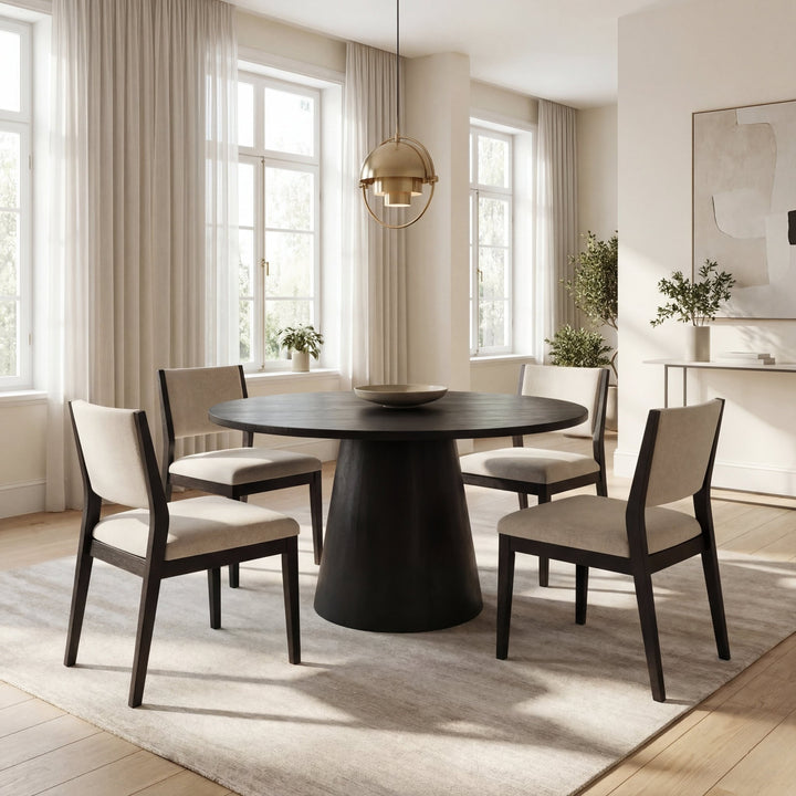 TAFEL TOMMY 130Ø - Wow Home 130 DIA Rond Zwart