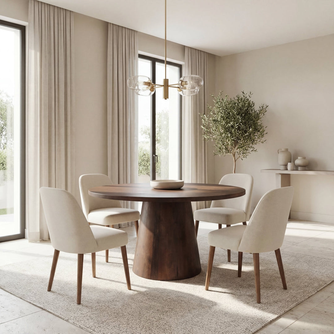 TAFEL TOMMY 130Ø - Wow Home 130 DIA Rond Bruin