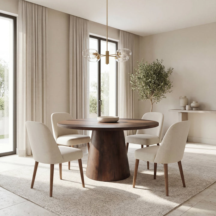 TAFEL TOMMY 130Ø - Wow Home 130 DIA Rond Bruin