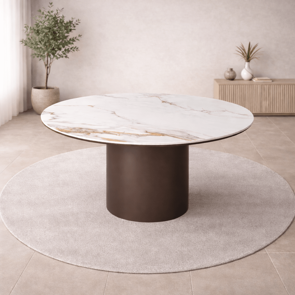 Isabella Brown Eettafel rond - Wow Home 130CM Ø