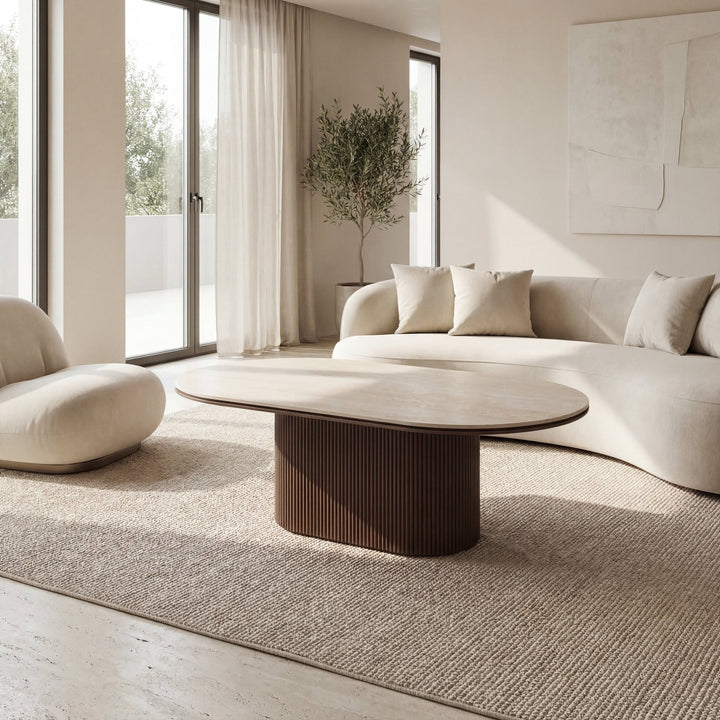 AQUA BROWN SALONTAFEL 130x70x45cm - Wow Home 130x70x45