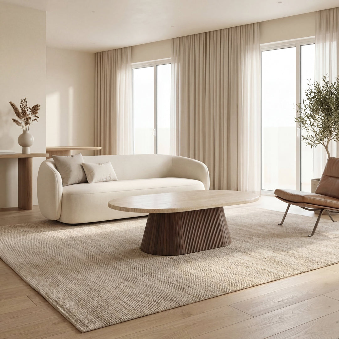 KIMBERLY BROWN SALONTAFEL OVAAL - Wow Home 130x70x45