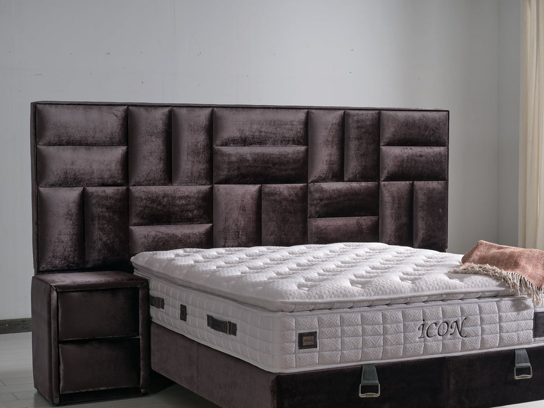 Icon bedset incl. 2x nachtkast + bench - Wow Home 160x200