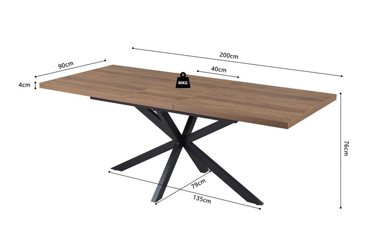 Uitschuifbare Tafel KOS - Wow Home 160x200