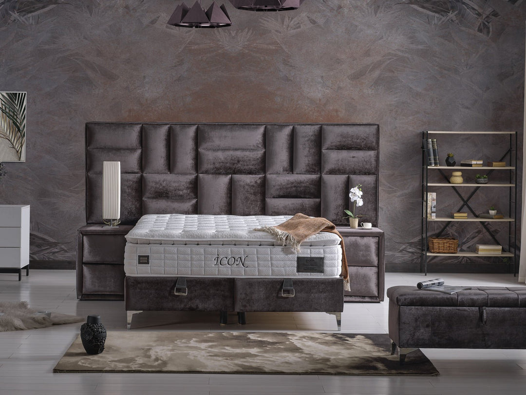 Icon bedset incl. 2x nachtkast + bench - Wow Home 160x200