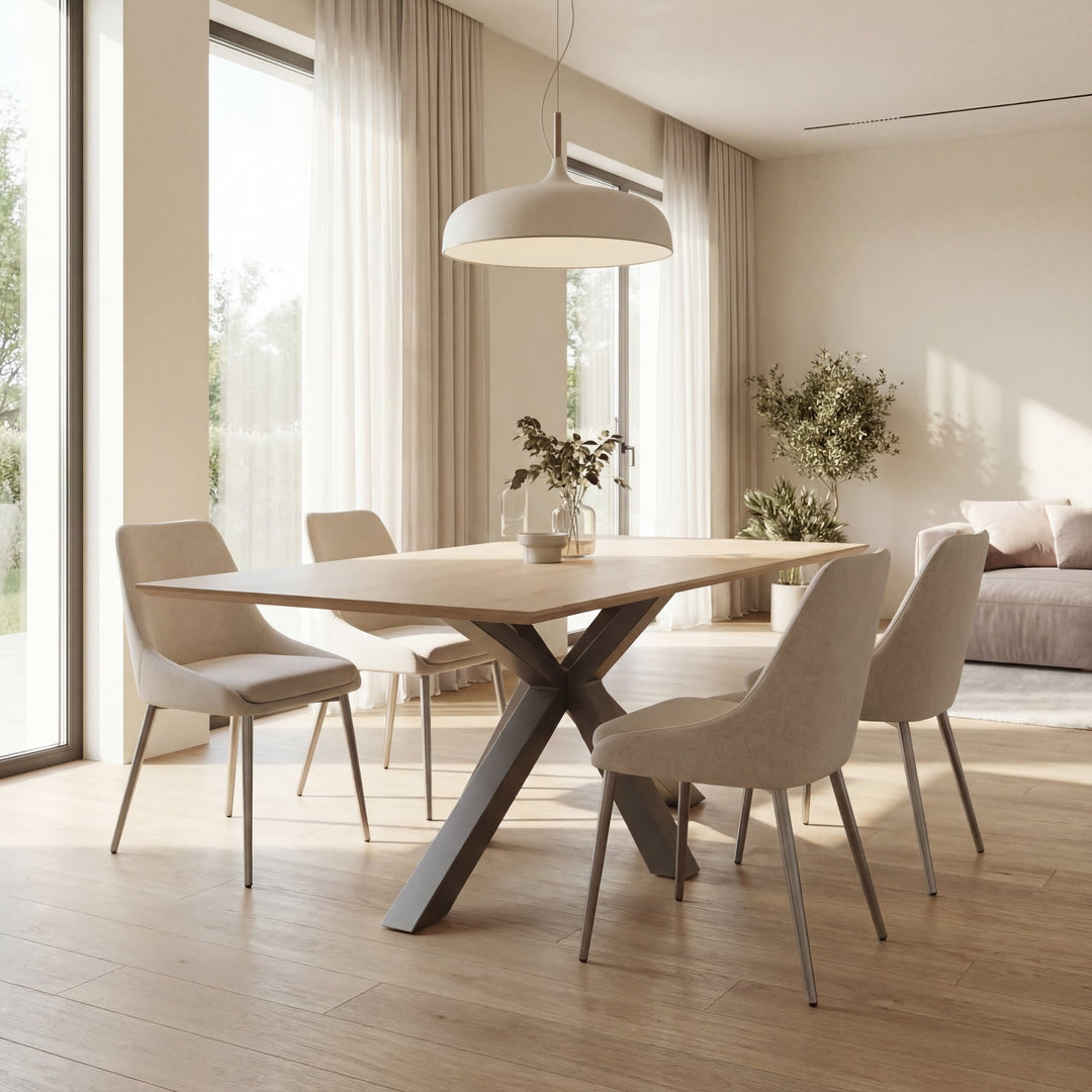 Octopus Eettafel Beige Caramic - Wow Home 180X90