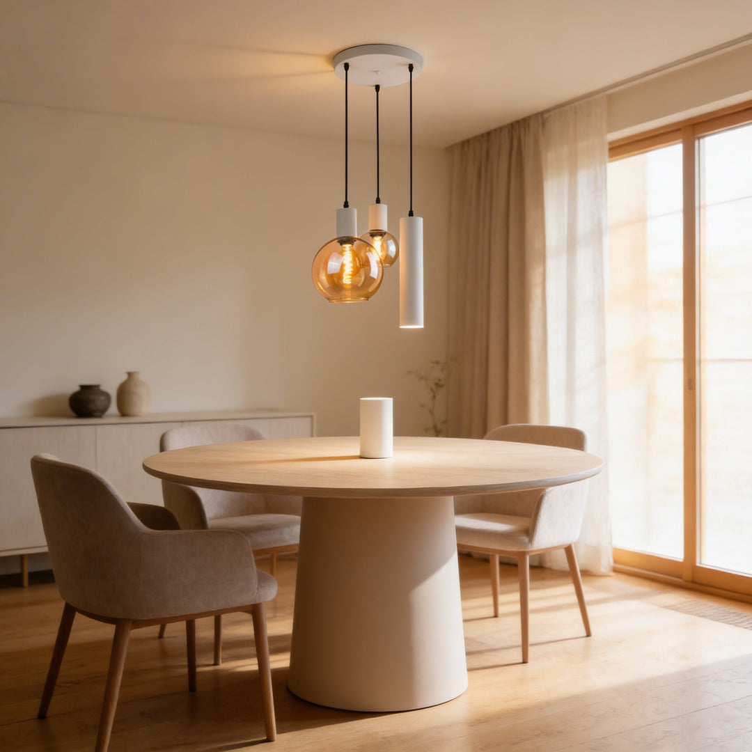 Isabella White plafond lamp rond - Wow Home 25Ø