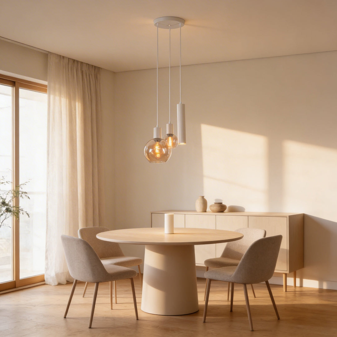 Isabella Beige plafond lamp rond - Wow Home 25Ø