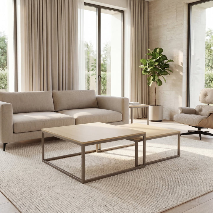 SASSY SALONTAFEL BEIGE CERAMIC - Wow Home