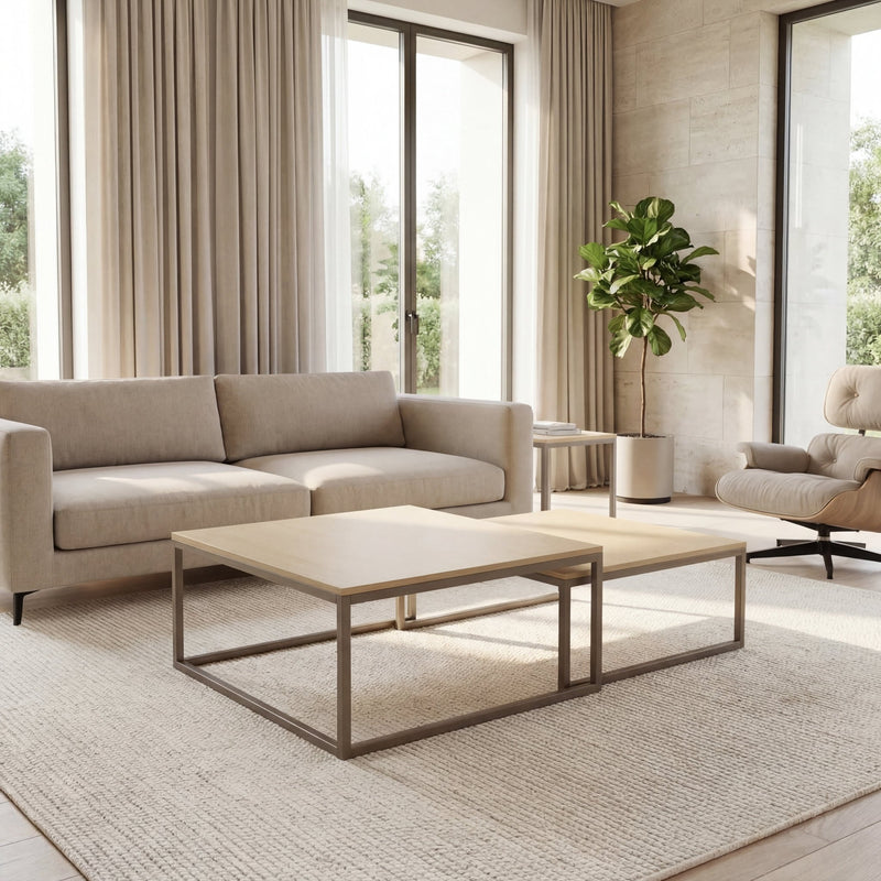 SASSY SALONTAFEL BEIGE CERAMIC - Wow Home