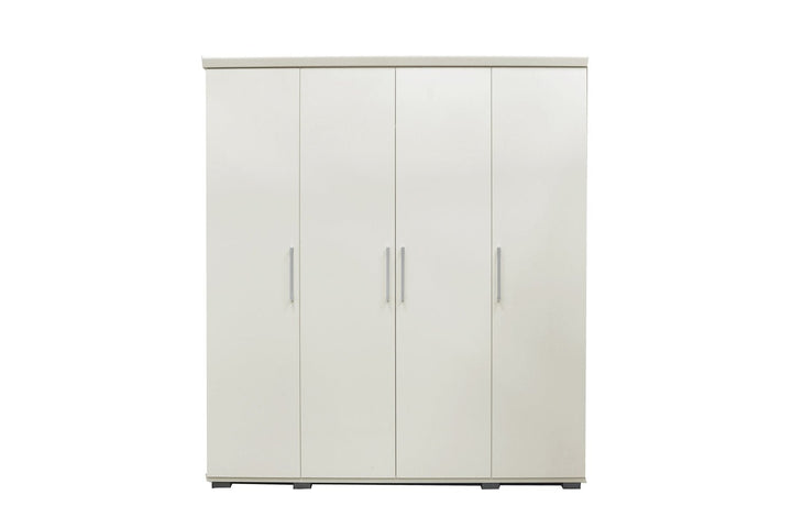 KLEDINGKAST MIKE 4 DEUREN WIT - Wow Home 80x183 cm