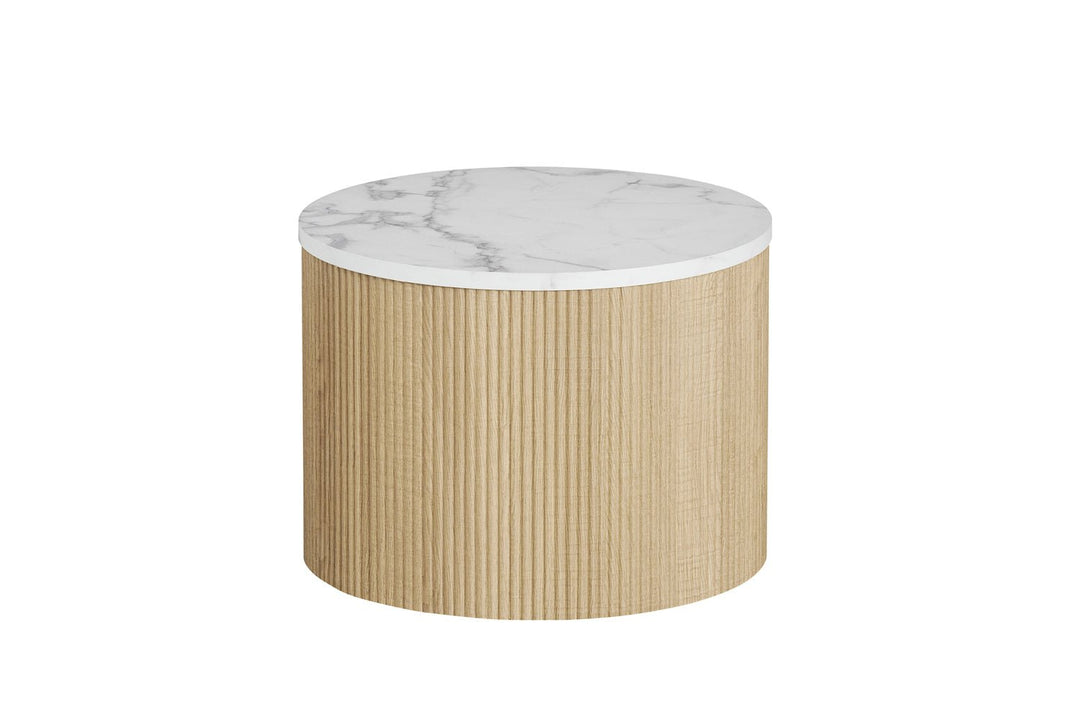 SALONTAFEL ROWAN ROND - Wow Home Beige 80Ø & 50Ø