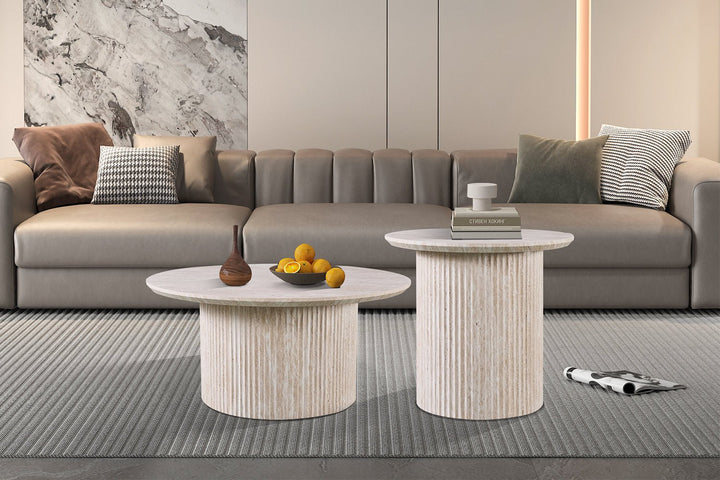 SALONTAFEL LAGOS ROND - Wow Home Beige 80Ø
