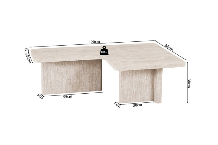 SALONTAFEL ARALLO - Wow Home Beige 120x80 cm
