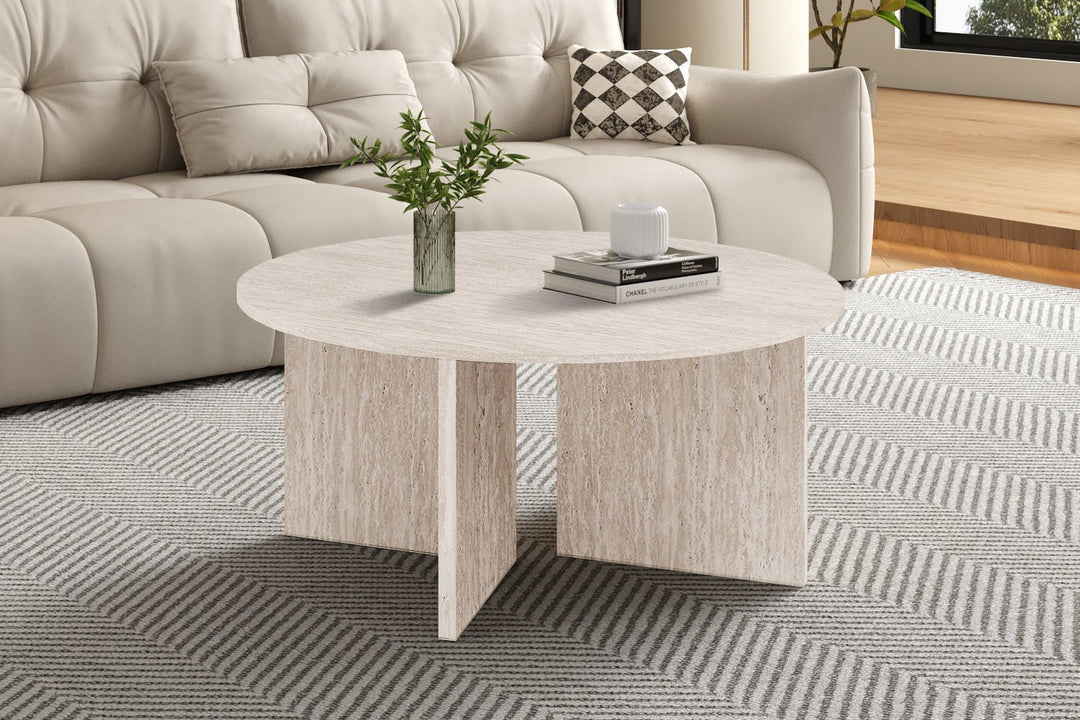 SALONTAFEL DRASIR - Wow Home Beige 90 DIA Rond