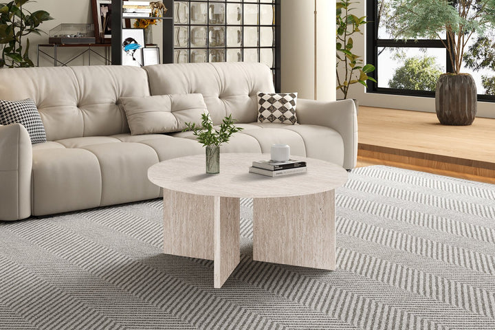 SALONTAFEL DRASIR - Wow Home Beige 90 DIA Rond