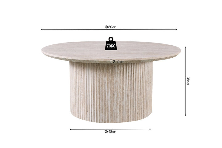 SALONTAFEL LAGOS ROND - Wow Home Beige 80Ø