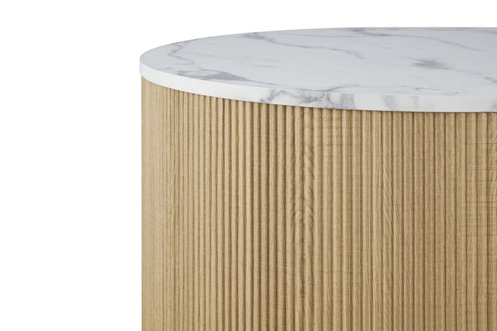 SALONTAFEL ROWAN ROND - Wow Home Beige 80Ø & 50Ø