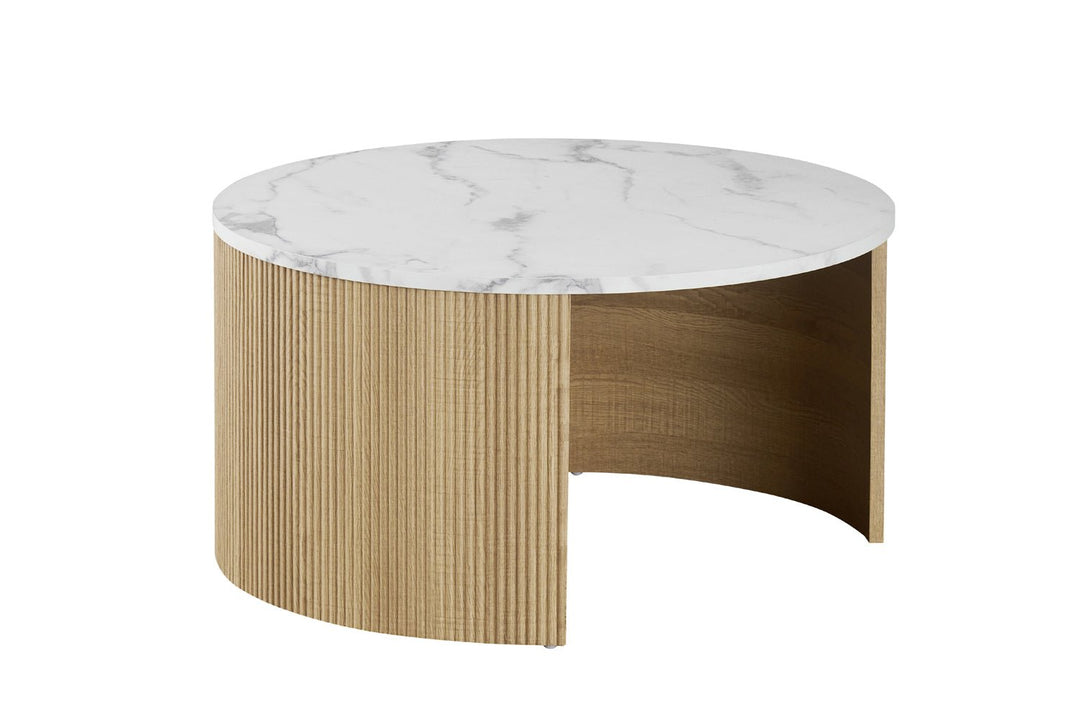 SALONTAFEL ROWAN ROND - Wow Home Beige 80Ø & 50Ø