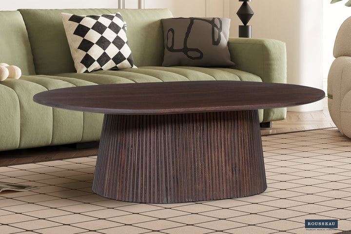 SALONTAFEL MIGUEL - Wow Home Donkerbruin 120 DIA Rond