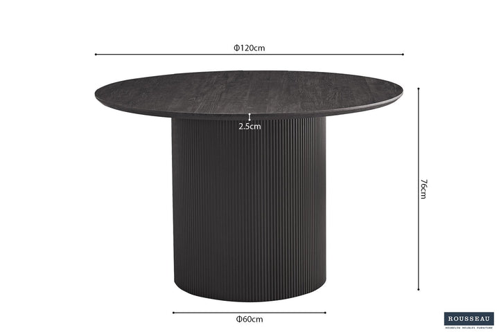 TAFEL LAGOS ROND 120Ø - Wow Home Donkerbruin 120 DIA Rond