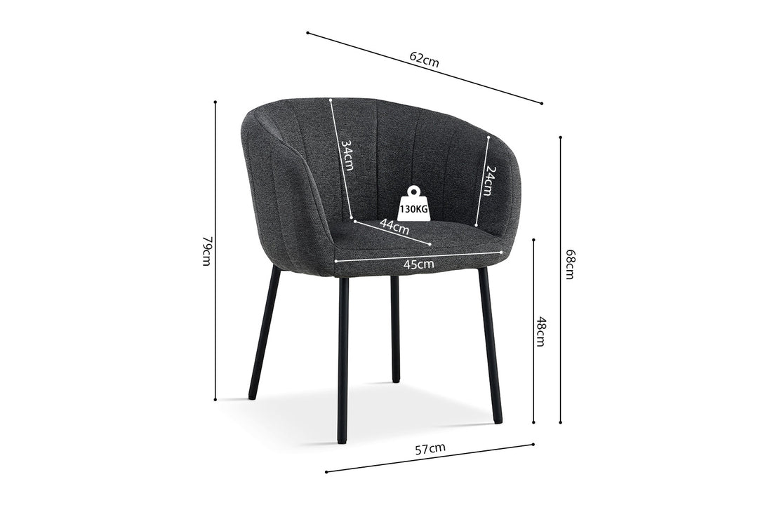 STOEL SEVILLA - Wow Home Donkergrijs