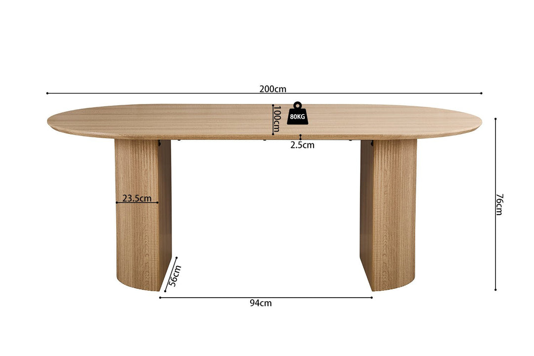 TAFEL LAGOS - Wow Home Eik 200 CM