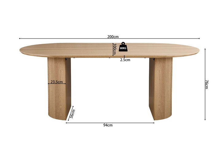 TAFEL LAGOS - Wow Home Eik 200 CM