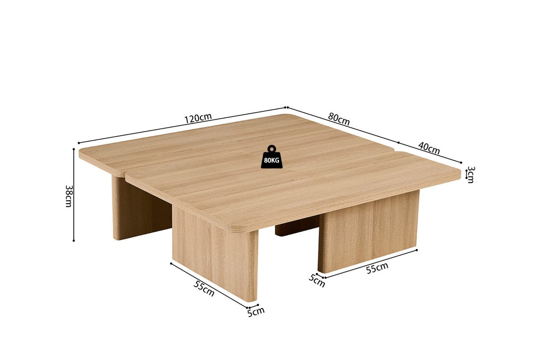 SALONTAFEL ARALLO - Wow Home Eik 120x80 cm