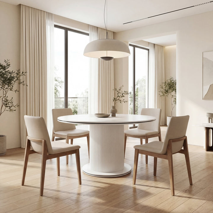 EETTAFEL AQUA WHITE CERAMIC - Wow Home Goud 130Ø