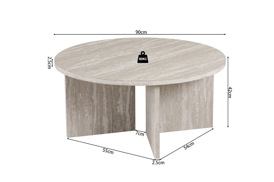 SALONTAFEL DRASIR - Wow Home Grijs 90 DIA Rond