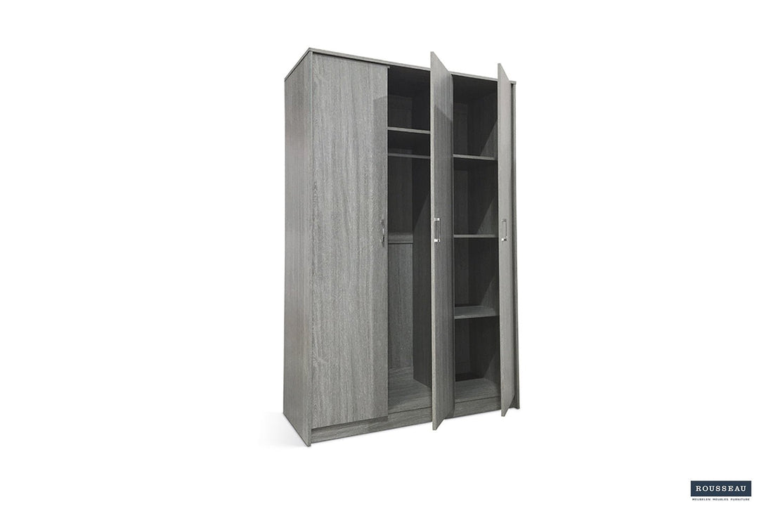 KLEDINGKAST RAY 3 DEUREN - Wow Home Grijs 117.5x180 cm
